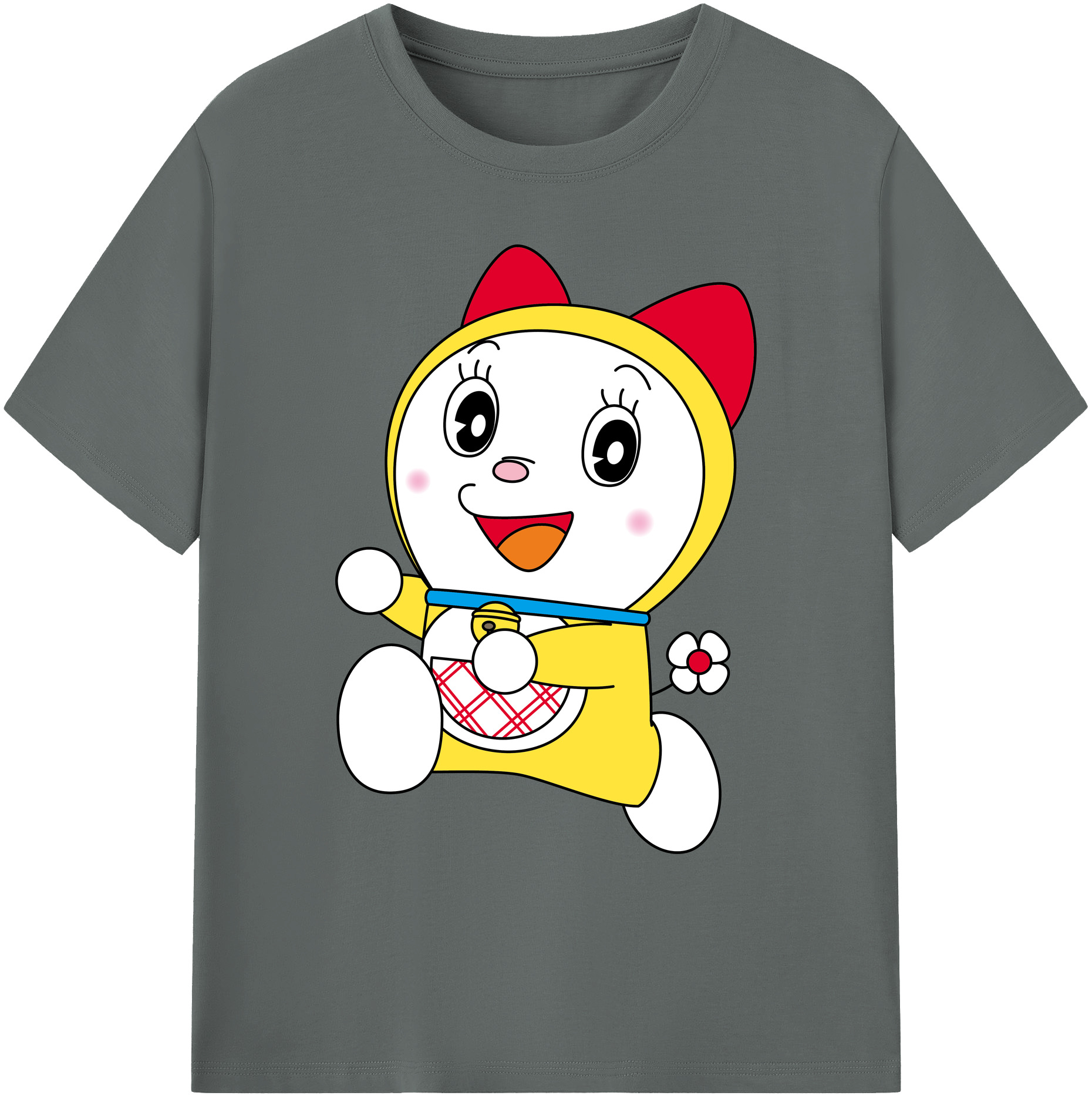 （画像用） ドラえもん ドラミ Doraemon Dorami 綿100％ メンズ半袖Tシャツ｜肌触りやわらか＆通気性